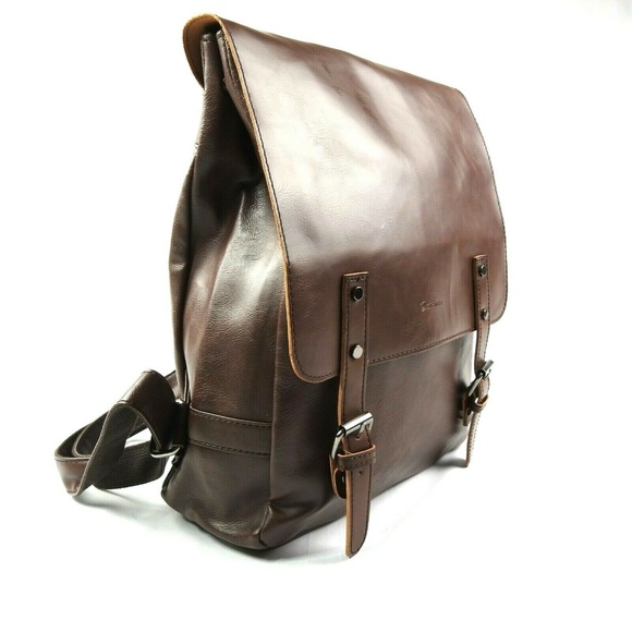 ZEBELLA Handbags - ZEBELLA Vegan Leather Backpack Vintage Brown